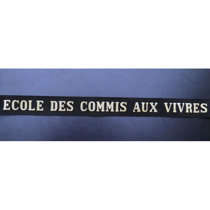 MARINE : bande de bachi de marin ECOLE DES COMMIS AUX VIVRES