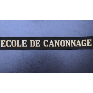 MARINE : bande de bachi de marin ECOLE DE CANONNAGE