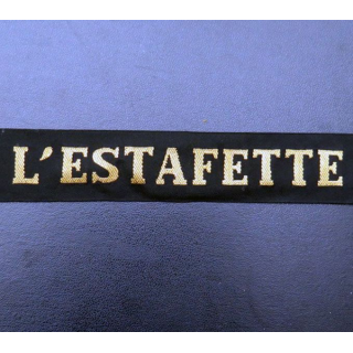 MARINE : bande de bachi de marin " L'ESTAFETTE " longueur 65 cm fils métalliques