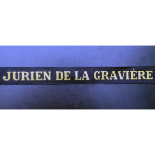 MARINE : bande de bachi de marin JURIEN DE LA GRAVIÈRE