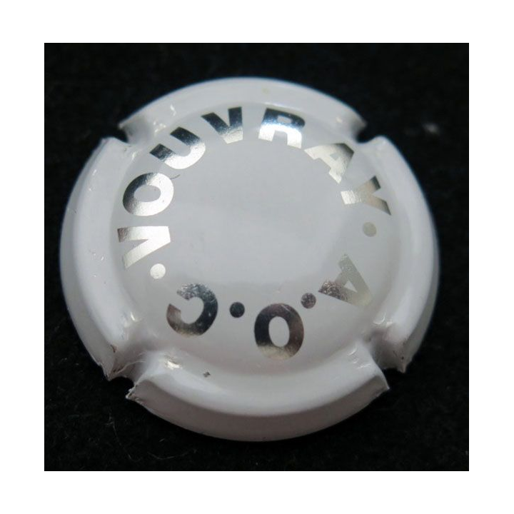 Capsule Muselet de bouteille de A.O.C. Vouvray Blanc et métal n° 28