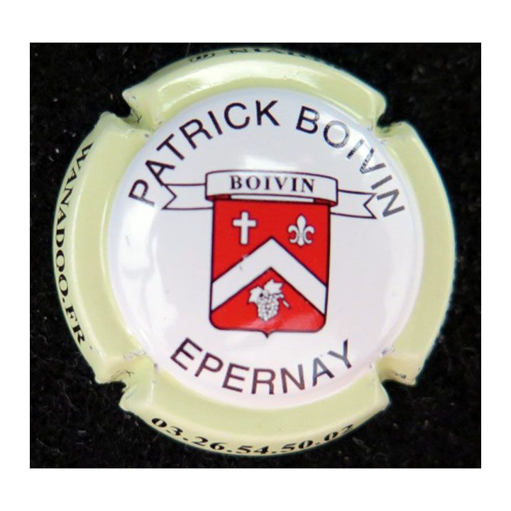 Capsule Muselet de bouteille de champagne Patrick Boivin crème 