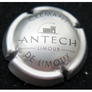 Capsule Muselet de bouteille de Crémant ANTECH de LIMOUX n° 12 argent et noir