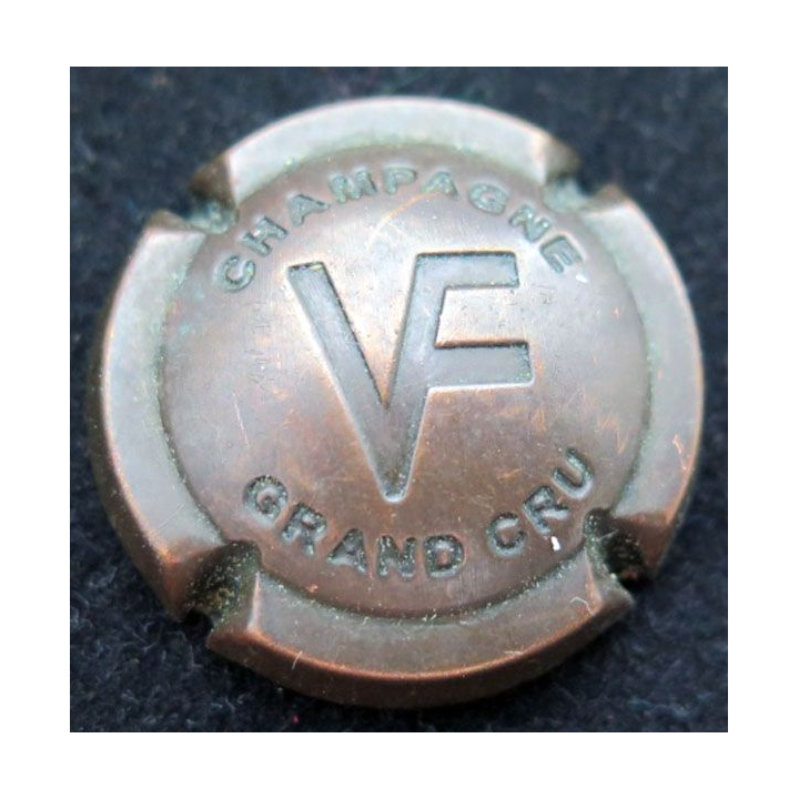 Capsule Muselet de bouteille de champagne Varnier-Fannière estampée vieux bronze Grand Cru