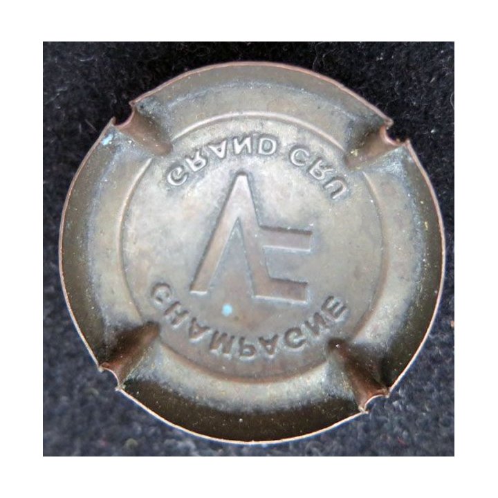 Capsule Muselet de bouteille de champagne Varnier-Fannière estampée vieux bronze Grand Cru