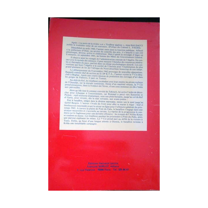 Souvenirs d'un français d'Algérie. Le temps des sirènes, tome 3 écrit par Aimé Baldacci éditionsFernand Lanore - 0414