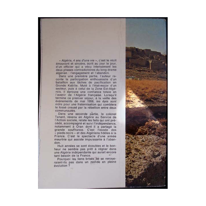 Algérie, 4 ans d'une vie écrit par Pierre Tanant aux éditions Arthaud - 0431