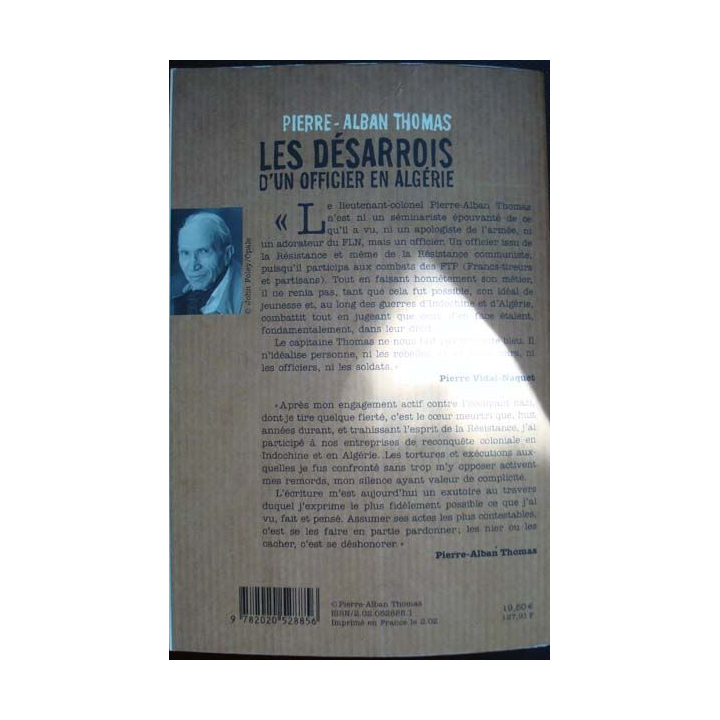Les désarrois d'un officier en Algérie écrit par Pierre-Alban Thomeas aux éditions du Seuil - 0437