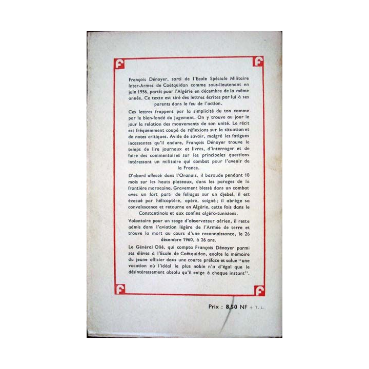4 ans de guerre en Algérie écrit par François Denoyer aux éditions Flammarion - 0468