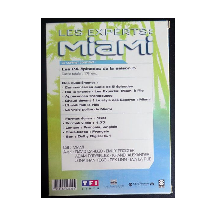 LES EXPERTS MIAMI l'intégrale de la Saison 5 comprenant 6 DVD