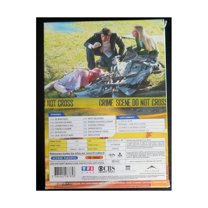 DVD : LES EXPERTS MIAMI Saison 3 (épisodes 3.13 à 3.24 3 DVD)