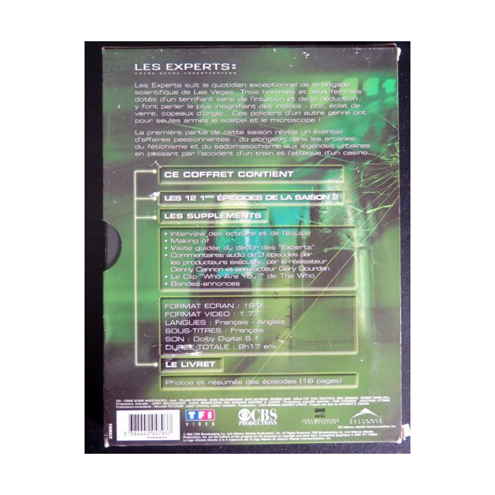 DVD : LES EXPERTS Saison 3 (épisodes 3.1 à 3.12 3 DVD) 