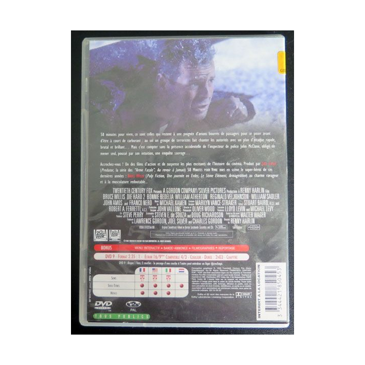 DVD : 58 minutes pour vivre Die Hard 2 avec Bruce Willis