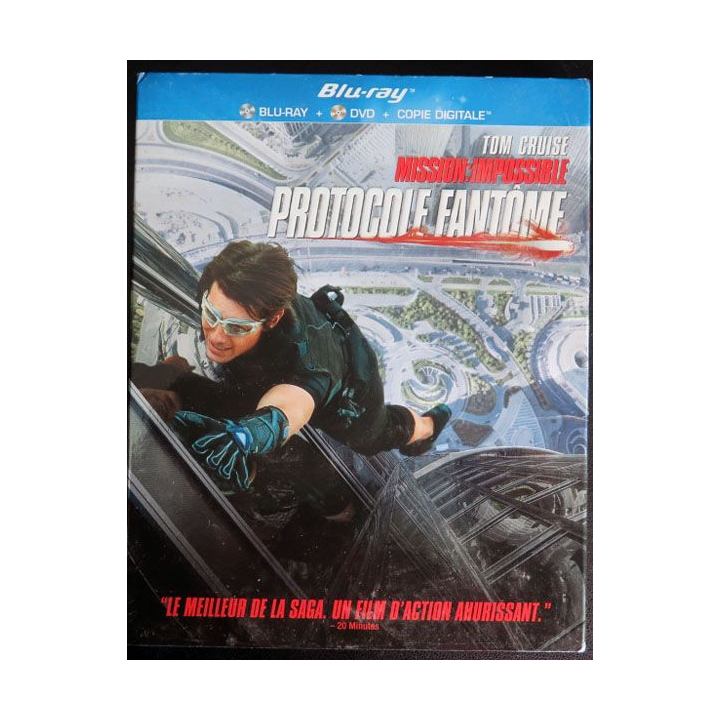 DVD BLU-RAY : Mission impossible protocole fantôme avec Tom Cruise 