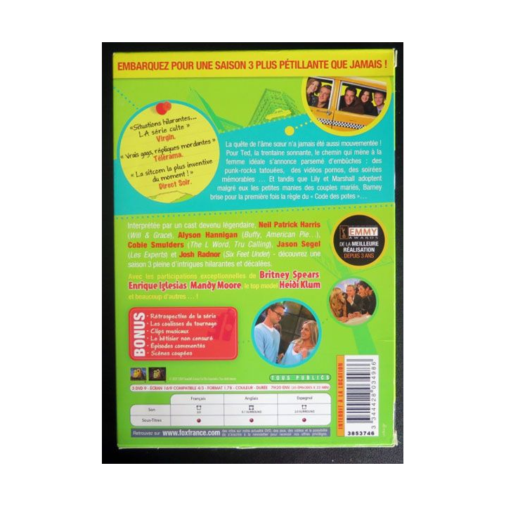 DVD : How I met your mother comment je l'ai rencontré saison 3
