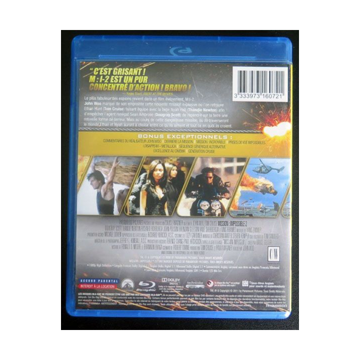 DVD BLU-RAY : Mission impossible 2 avec Tom Cruise