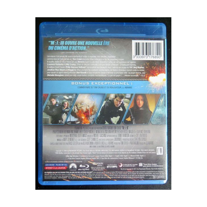 DVD BLU-RAY : Mission impossible 3 avec Tom Cruise
