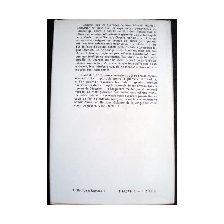 Monte Cassino. Roman écrit par Sven Hassel aux éditions Presses de la Cité - 0555