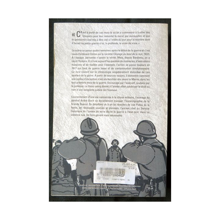 Fusillés pour l'exemple 1914 - 1915 écrit par le général André Bach aux éditions Tallandier - F001