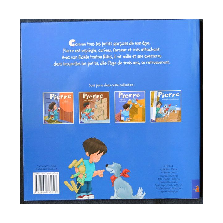 Pierre à mangé trop de bonbons écrit par Sandrine Deredel Rogeon aux éditions Hemma - F001