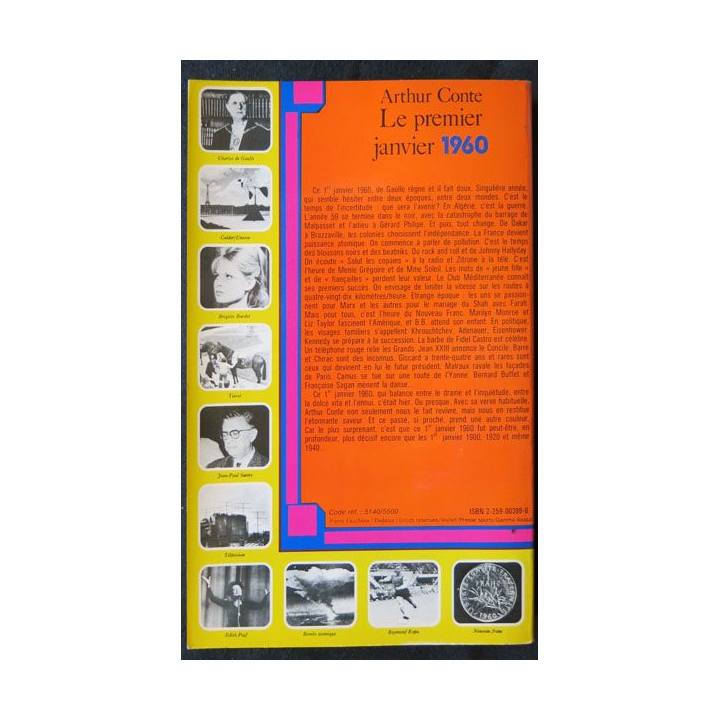 Le premier janvier 1960 écrit par Athur Conte aux éditions Plon - F002