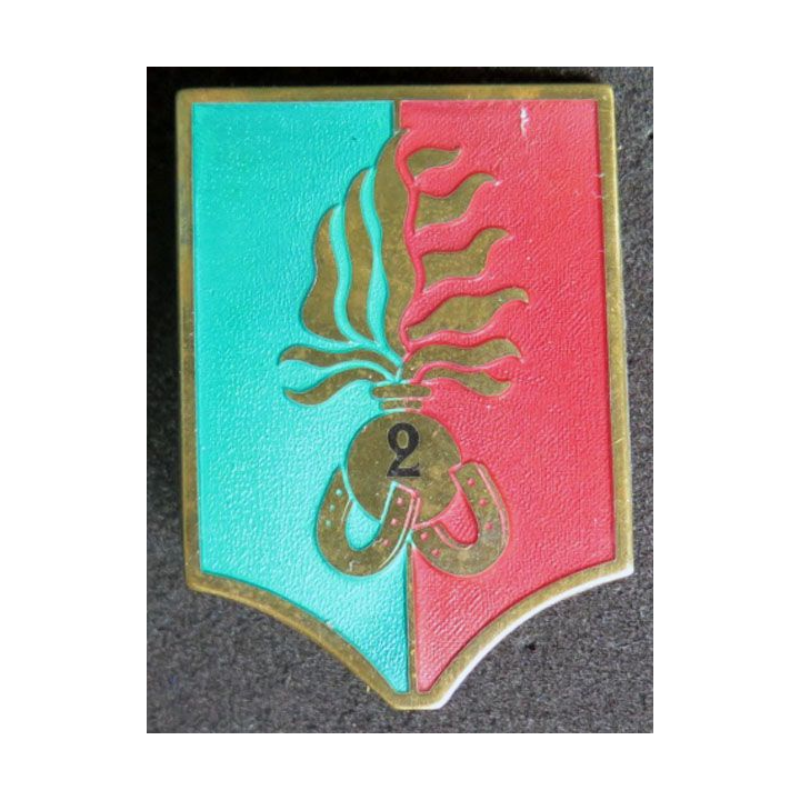 2° REI compagnie montée du 2° régiment étranger d'infanterie vert et rouge
