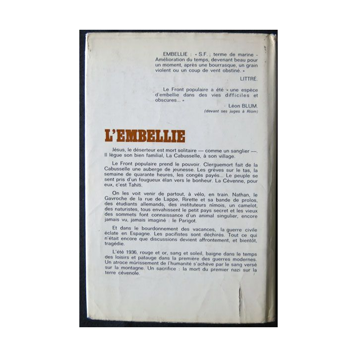 L'embellie écrit par Jean Pierre Chabrol aux éditions  Plon - F002