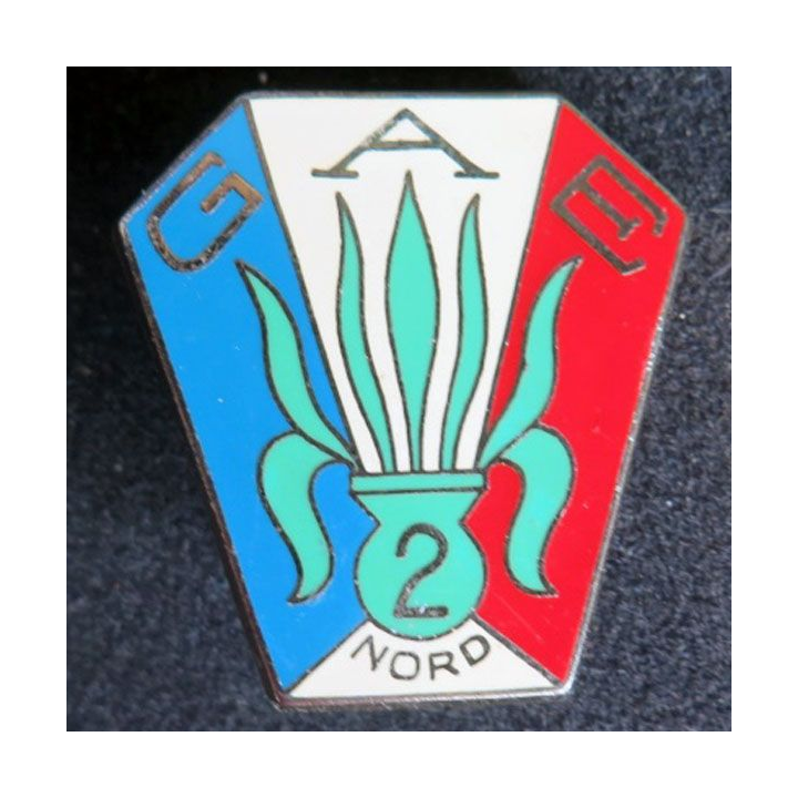 GAE N°2 : Insigne métallique du groupe d’auxiliaires étrangers N° 2