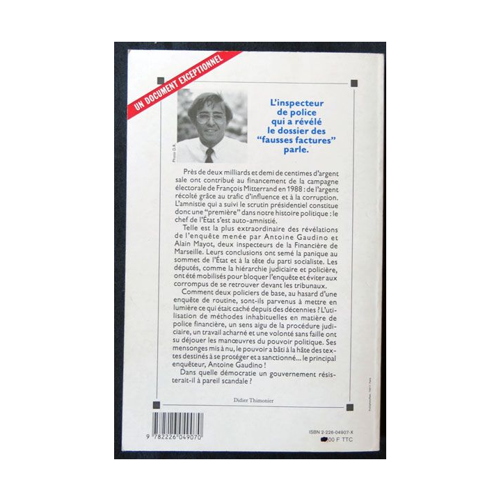 L'enquête impossible écrit par Antoine Gaudino aux éditions Albin Michel - F003