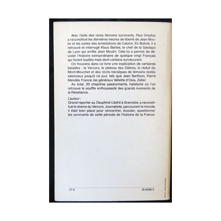 Histoires extraordinaires de la Résistance écrit par Paul Dreyfus aux éditions Fayard - F003