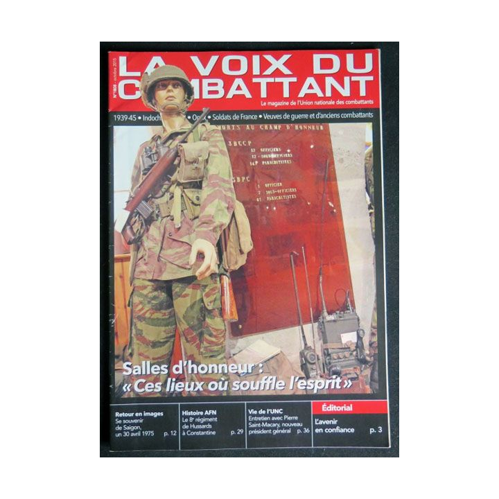 LA VOIX DU COMBATTANT n°1808 Octobre 2015 sur les salles d'honneur 