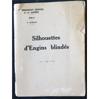 Silhouettes d'engins blindés de l' EMGG 3° bureau édité par le Commissariat général de la guerre - F003