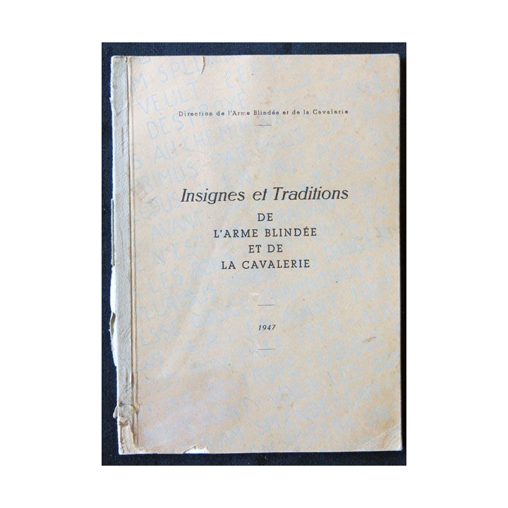 Insignes et traditions de l'ABC de 1947 édité par la direction de l'arme blindée cavalerie - F003