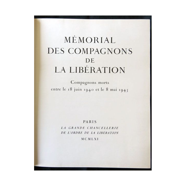 Mémorial des compagnons de la Libération de la grande chancellerie de l'ordre de la  Libération  - F003
