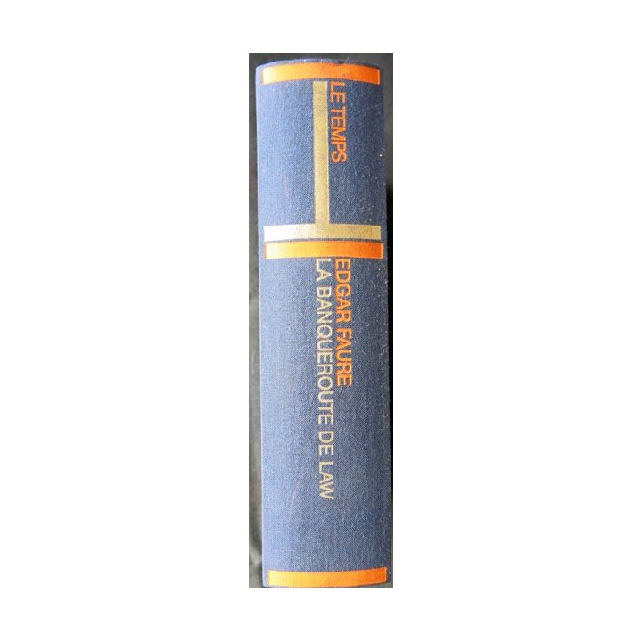La banqueroute de Law écrit par Edgar Faure aux éditions Gallimard - F004