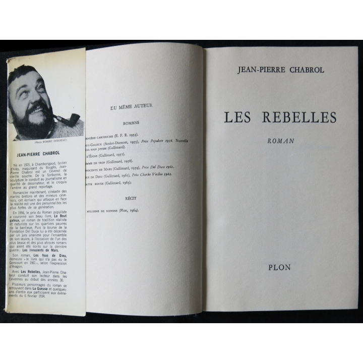 Les rebelles écrit par Jean Pierre Chabrol aux éditions Plon - F004