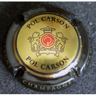 Capsule Muselet de champagne Pol Carson n° 2a Or contour noir 