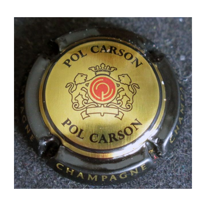 Capsule Muselet de champagne Pol Carson n° 2a Or contour noir 