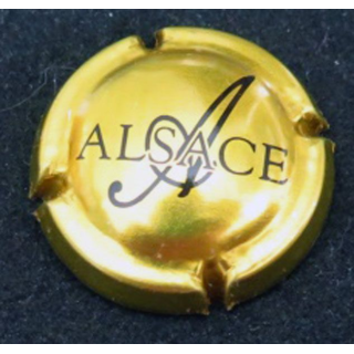 Capsule Muselet de Crémant d'Alsace n° 63a or et noir