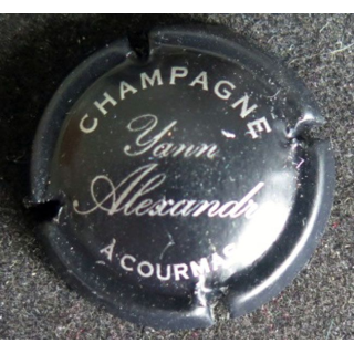 Capsule Muselet de bouteille de champagne Yann Alexandre noir et argent
