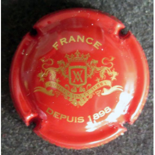 Capsule Muselet de bouteille de champagne Veuve Ambal rouge et or 