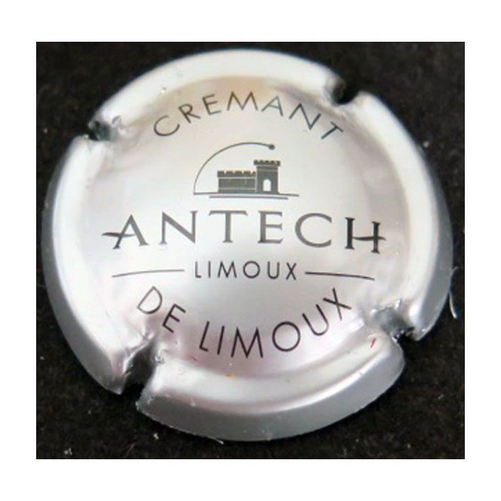 Capsule Muselet de Crémant Antech de Limoux n° 12 argent et noir