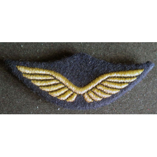 AIR : Insigne tissu de casquette d'officier de l'armée de l'air en fils dorés