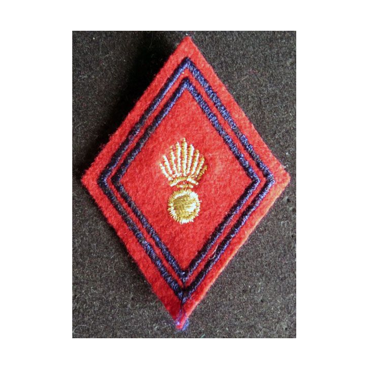 LOSANGE DE BRAS MODÈLE 45 : artillerie cadre fils dorés