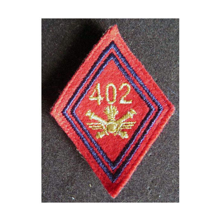 LOSANGE DE BRAS MODÈLE 45 402° régiment artillerie antiaérienne cadre