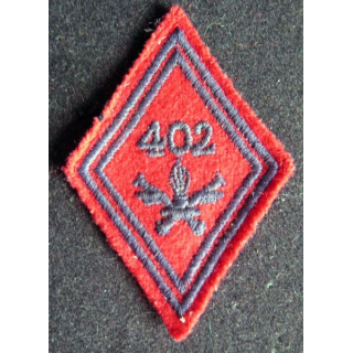 LOSANGE DE BRAS MODÈLE 45 : 402° régiment d'artillerie antiaérienne troupe
