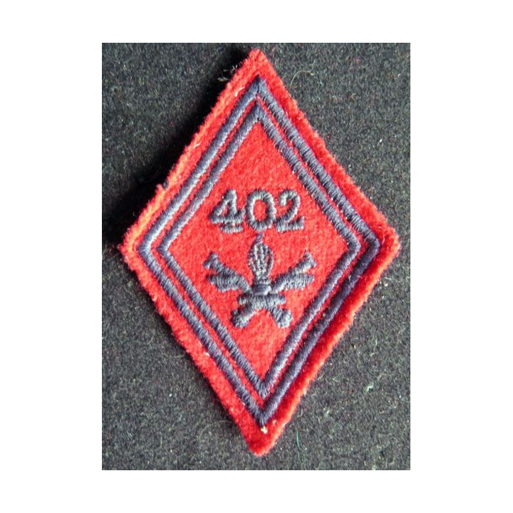LOSANGE DE BRAS MODÈLE 45 : 402° régiment d'artillerie antiaérienne troupe