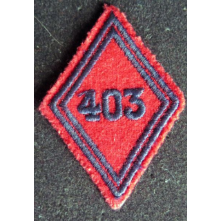 LOSANGE DE BRAS MODÈLE 45 : 403° régiment d'artillerie troupe