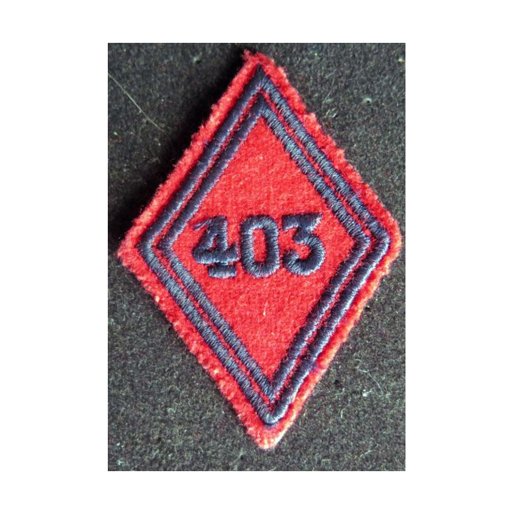LOSANGE DE BRAS MODÈLE 45 : 403° régiment d'artillerie troupe