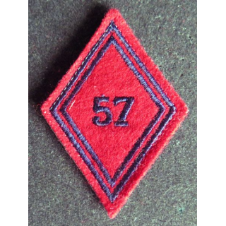 LOSANGE DE BRAS MODÈLE 45 : 57° régiment d'artillerie troupe 